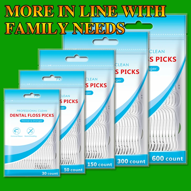 Hochelastische Zahnseide, klassische Zahnseide, superfeiner Zahnseide-Stick, Familienpaket, Zahnseide-Sicherheits-Zahnstocher für Erwachsene