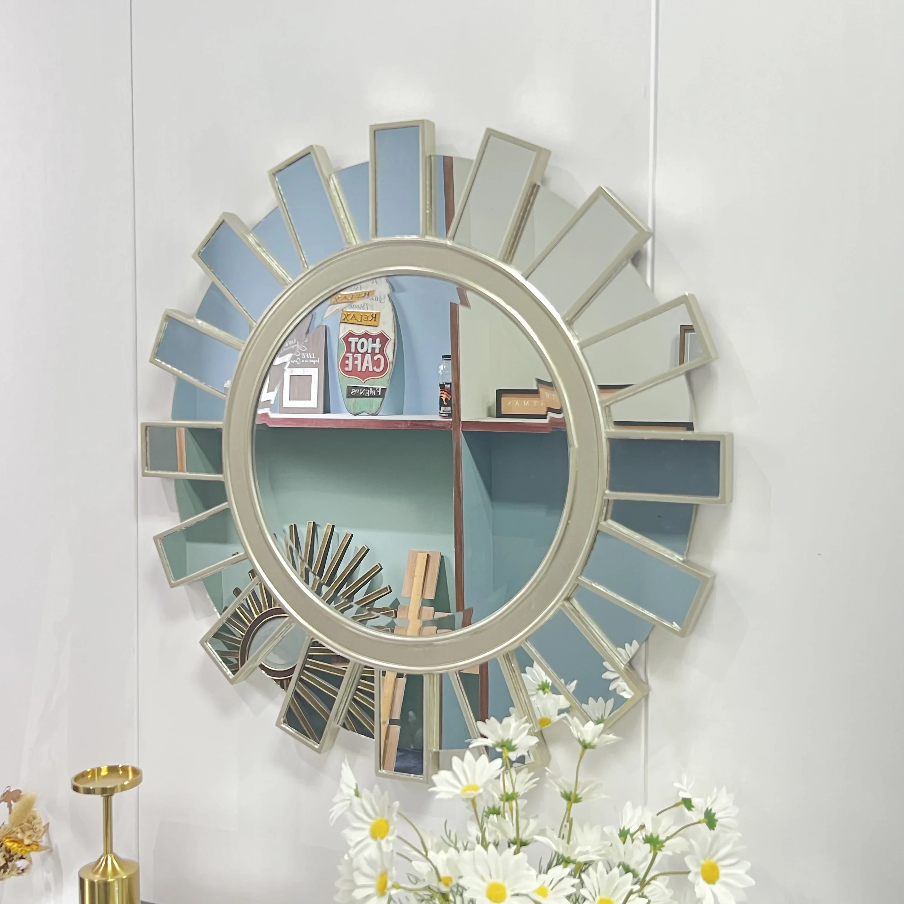 65cm Generous simple Euramerican vogue contracted adornment wall mirrors light luxury bathroom round decorative wall mirror