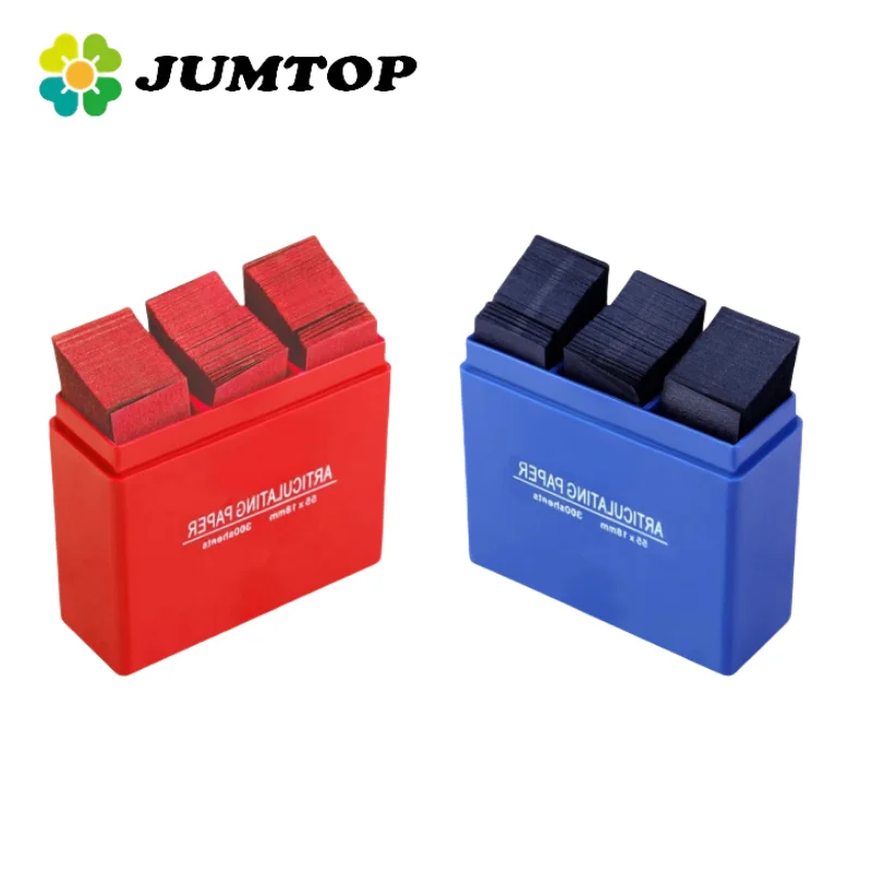 JUMTOP Dental Articulating Paper with Storage Case Double-sided Bite Strips 55*18mm Dentistry Consumable Material