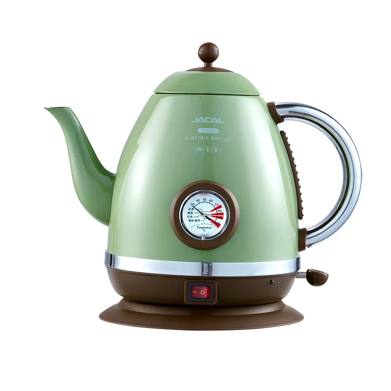 

1500W 1.5L Electric Kettle Quick Heating Boiling Coffee Teapot Household Thermo Pot 304 Stainless Steel Linner with Thermometer