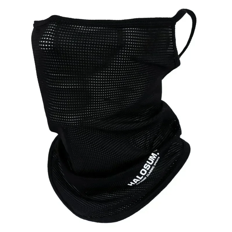 Ice Silk Fishing Cycling Bandana Mesh Face Cover Half Mask Hang-Ear Neck Gaiter Cool Tube Scarf Sport Running Hiking Hunting