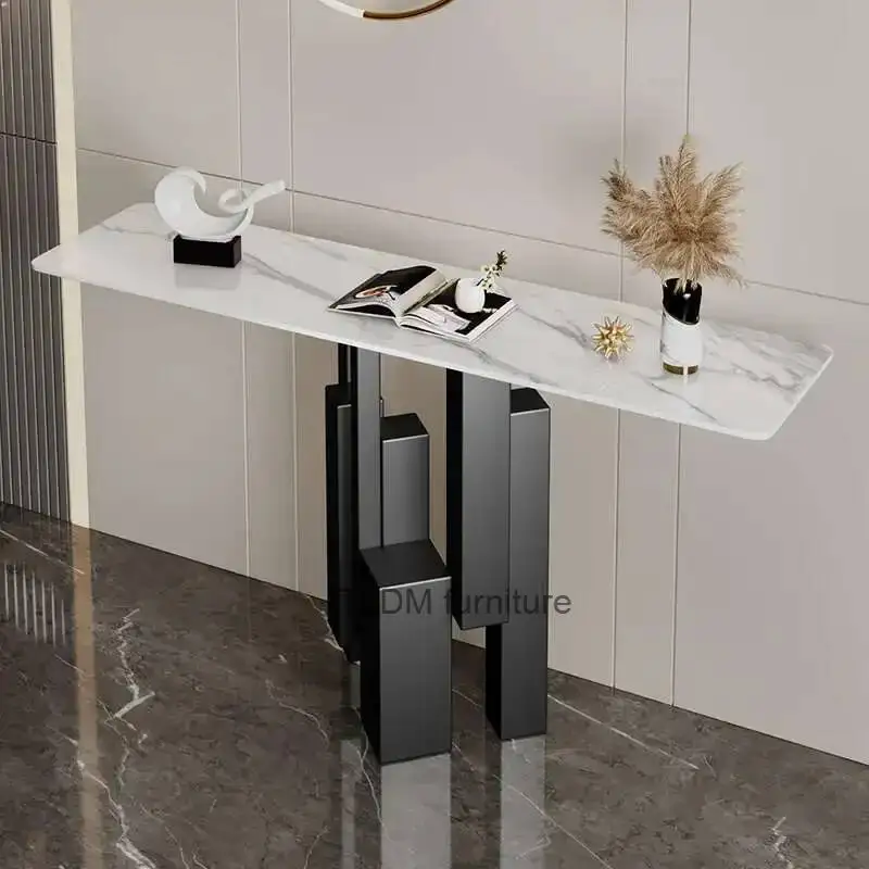 

Living Room Vertical Black Corner Table Console Modern Design Table Garden Nordic Tisch Wohnzimer Entrance Hall Furniture