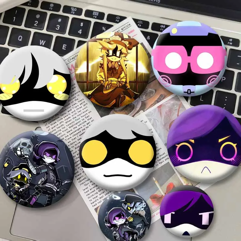 Murder Drone Uzi X N Cyn Cute Anime Coin Badges Creative Cartoon Game Role Art Brooch Bag Clothes Decor Jewelry Pins Friend Gift