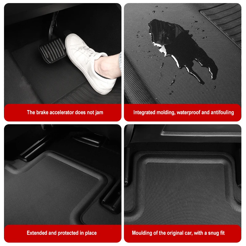 For Tesla Model 3 2018-2023 Model Y 2021-2023 Non-Slip Trunk Floor Mat Accessories XPE TPE Fully Surrounded Waterproof Foot Pad