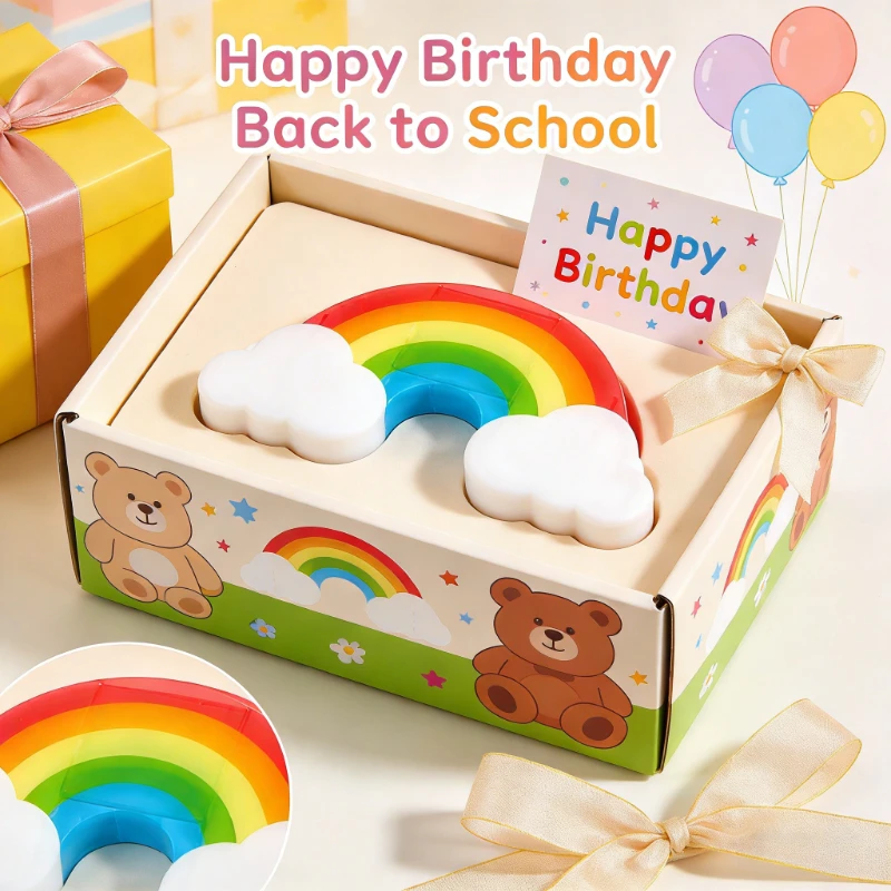 

Прозрачный акриловый настольный органайзер, набор «сделай сам», сборный пенал цвета радуги, креативный ящик для хранения для школьного офиса,