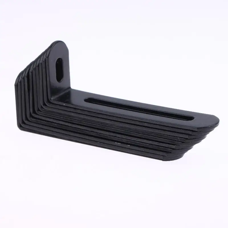 10Pcs Hardware Black Silver L-shaped Adjustable Angle Brackets Suitable For Furniture Anti Tilt Bookshelves
