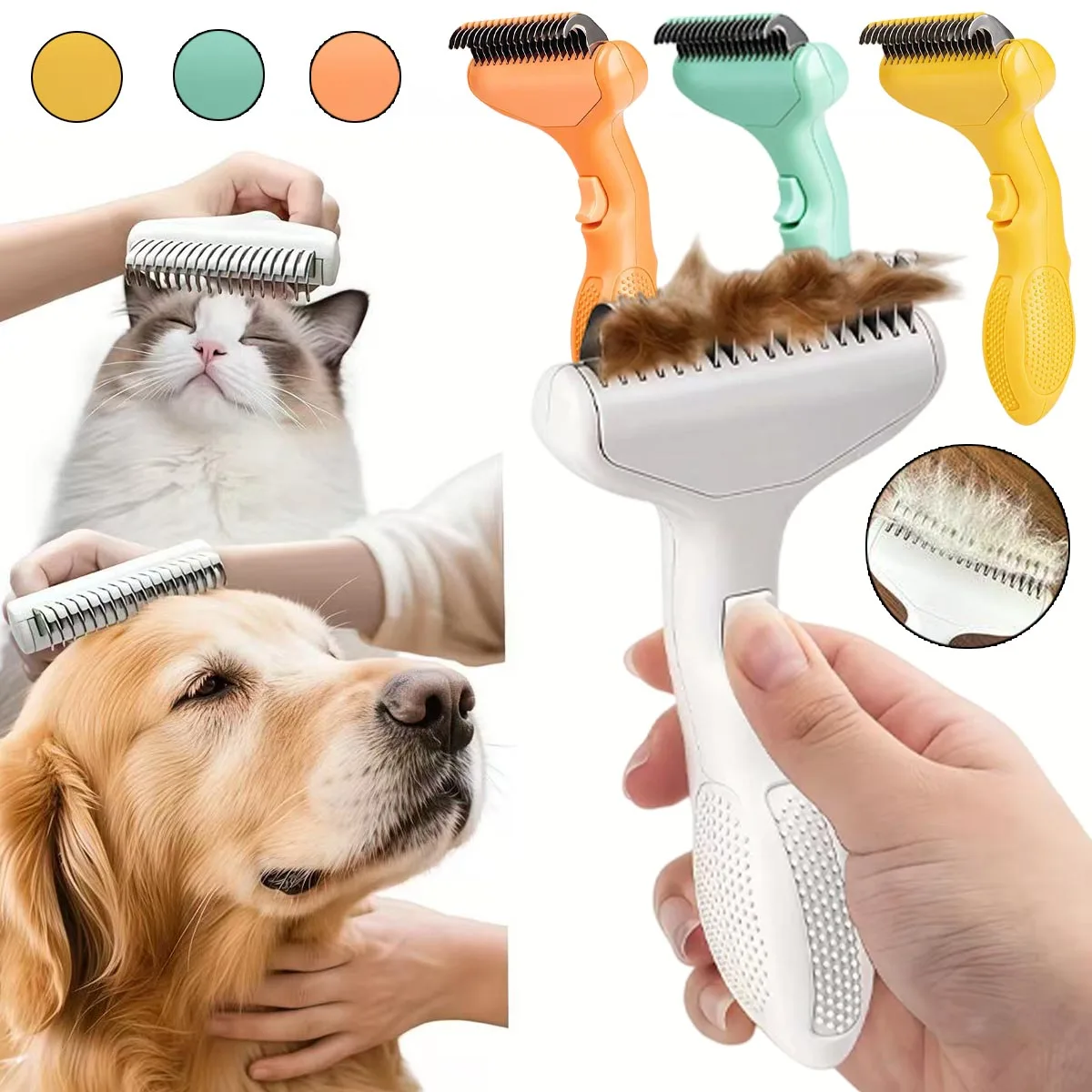 Pet Detangling Comb, Suitable for Cat and Dog Grooming Brush,Deshedding Tool Effective for Long... product image from Nook & Paw