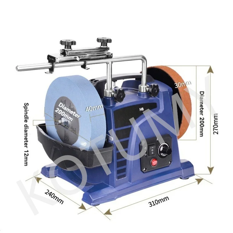 Шлифовка и полировка, интегрированная электрическая точилка для ножей H8, низкоскоростная точилка для ножей с водяным охлаждением, деревообрабатывающая обработка