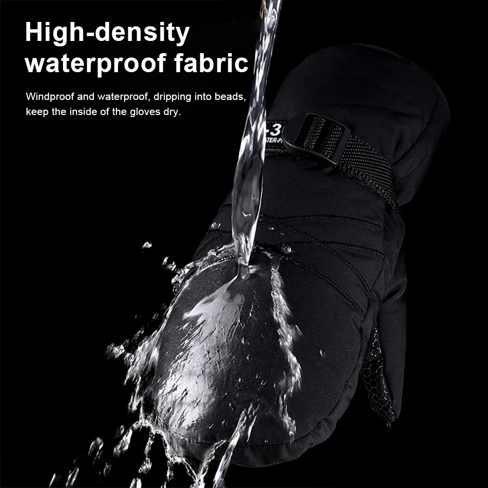 ถุงมือสกี ถุงมือหิมะกันน้ํา ถุงมือขี่จักรยานความร้อน ถุงมือสโนว์บอร์ด ถุงมือสภาพอากาศหนาวเย็นสําหรับผู้ชายและผู้หญิง