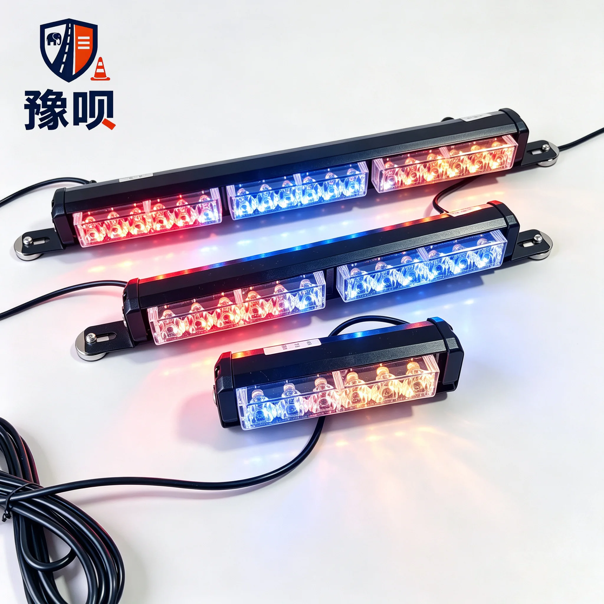 12V 24V Red Blue LED Strobe Light Bar Magnetic Car Roof Emergency Warning Flash Light For Truck Pickup Construction Car
