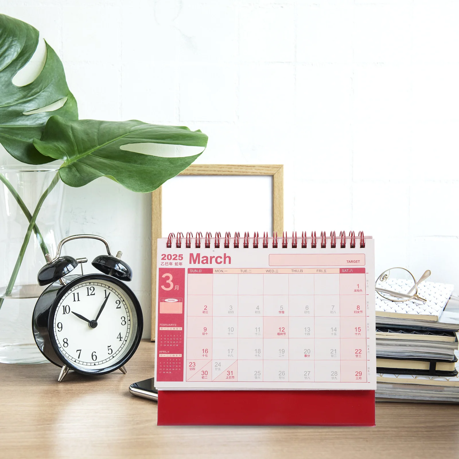 

Academic Year Flip Desk Calendar Aesthetic Office Decor Small 2024-2025 Traditional