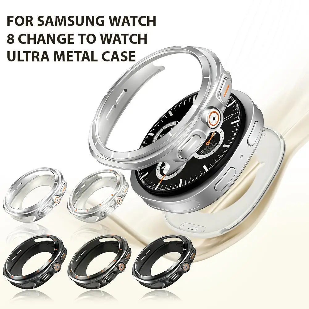 

For Samsung WatchS8 Watch 40/44mm Ultra Metal Case Watch Bezel Cover Classic Hollow Shell Accessory