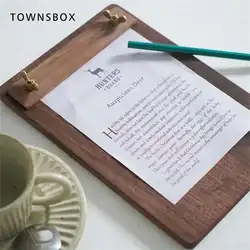 Nordic Creative Brass Walnut Sketch Pad Ins Cafe Western Restaurant Menu Wood Folder