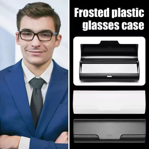 Simple Frosted Glasses Case Transparent Plastic Glasses Storage Box Ultralight Eyeglass Case