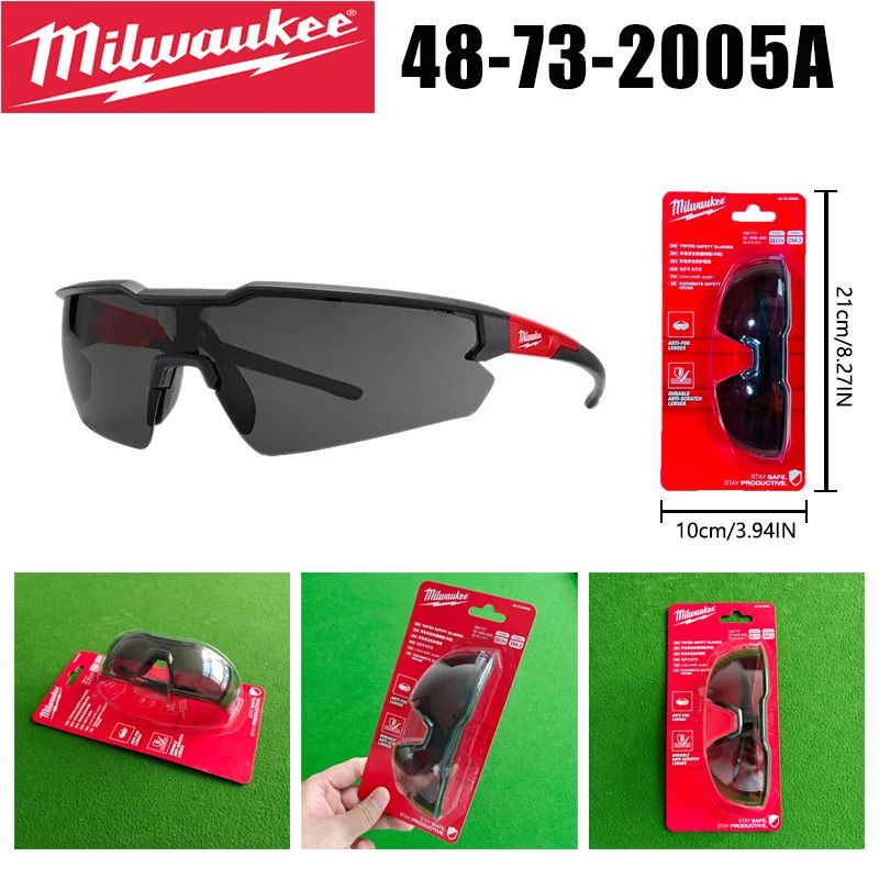 

Milwaukee 48-73-2005A Tinted Safety Glasses Anti-Fog Scratch-Resistant Lenses with Comfortable Fit