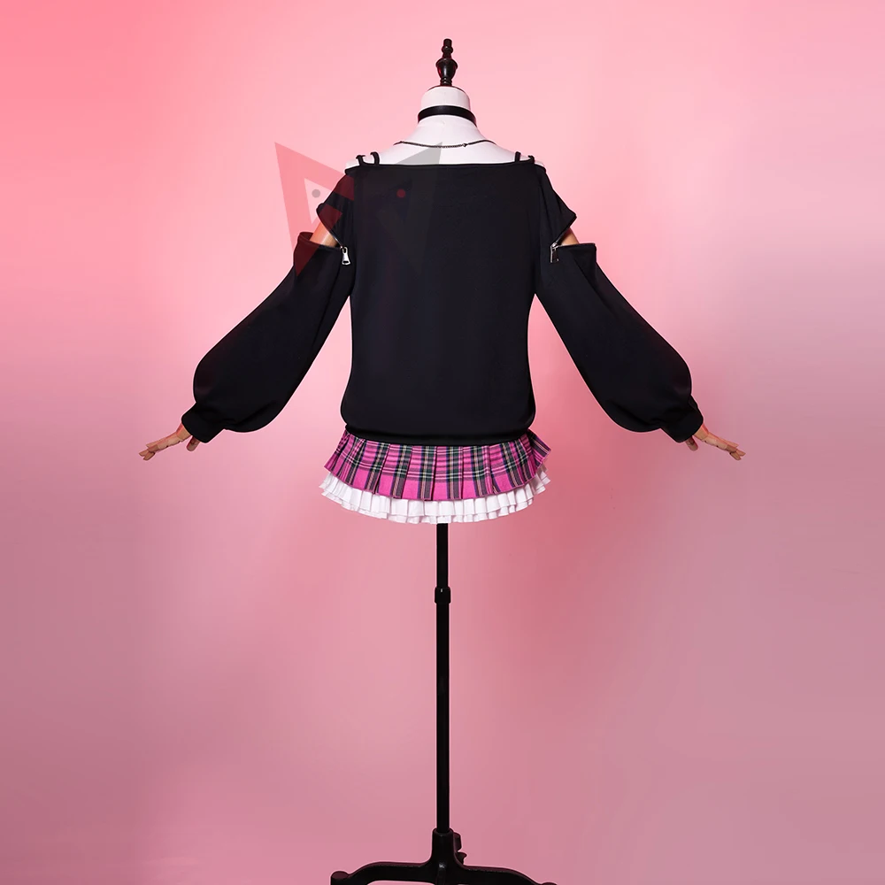 Nieuwe Kagamineng Rin Cosplay Kostuum Shirt Rok Ketting Voor Game Party Custom Made