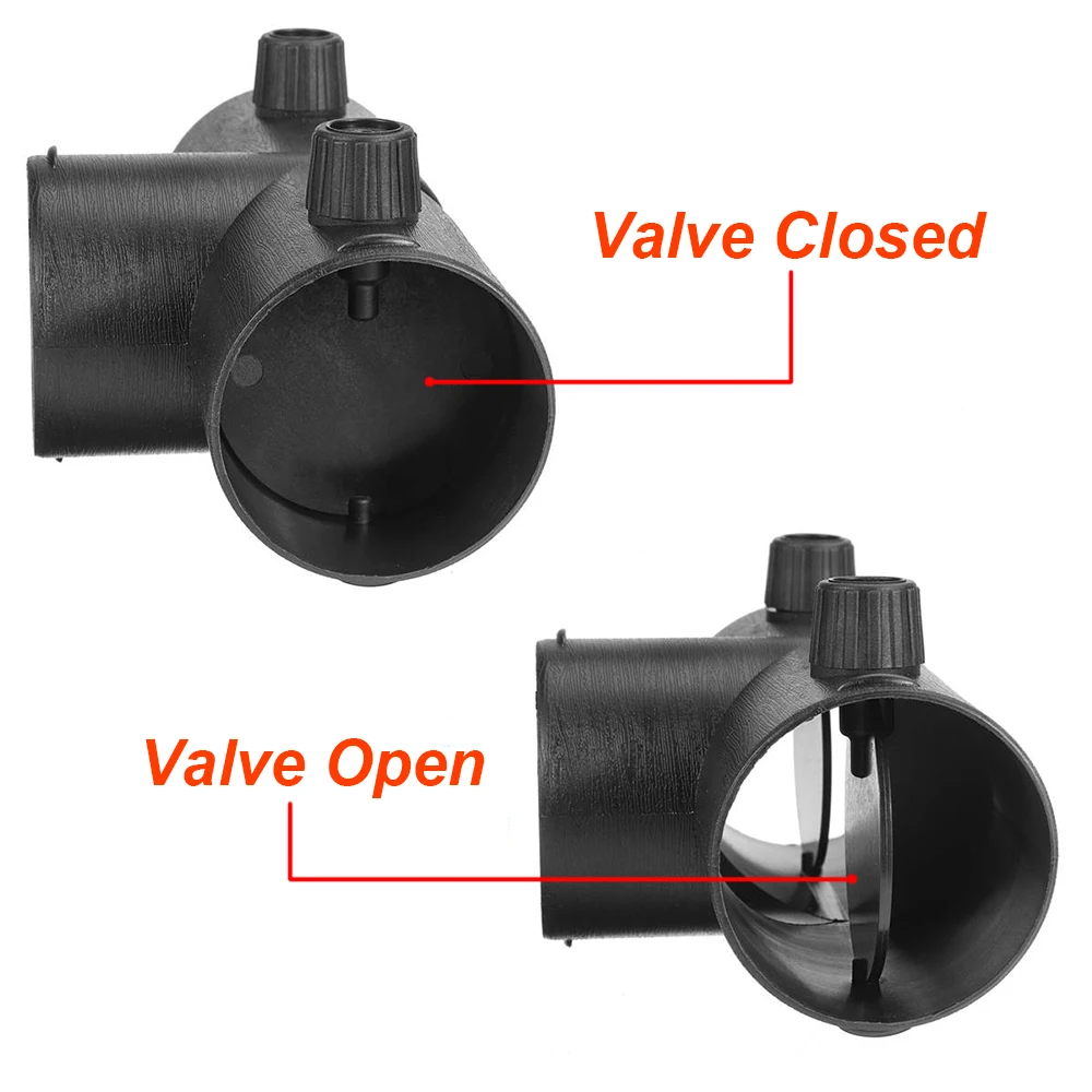 Y Branch / T Piece 60mm/75mm Car Heater Exha Air Vent Ducting Connector Closable Open Regulatin For Webasto Diesel Parking Heate