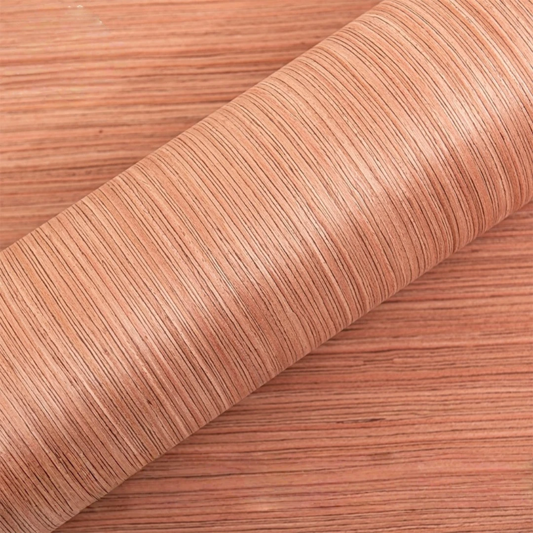 58x250cm Bubinga Straight Grain Engineered Wood Veneer for Furniture Decoration Renovation and Hotel Interior DIY ( Rosewood )