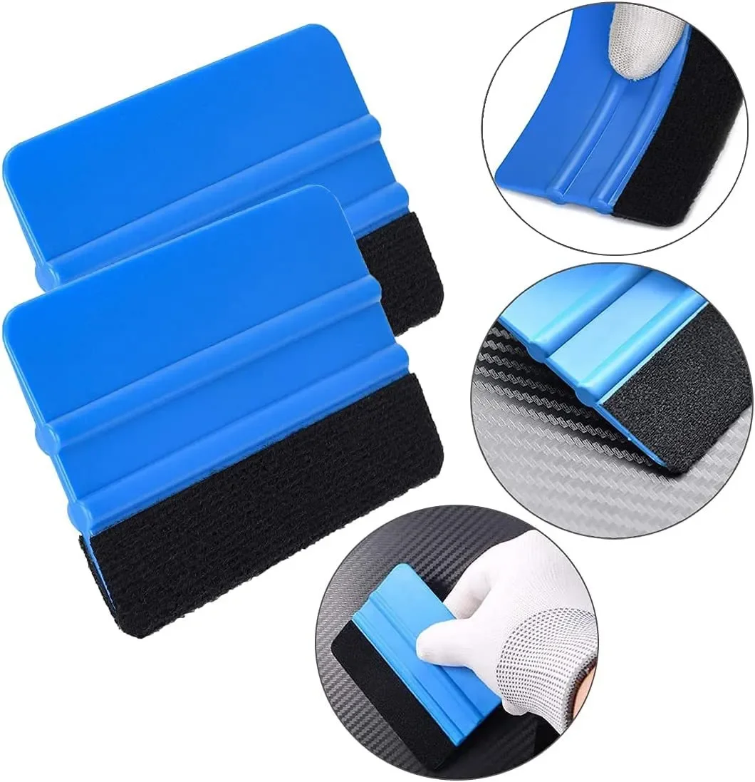 20 Piece Set of Automotive Film Application Tools, Plastic Scraper, Felt Scraper, Carving Knife and Blade, Gloves