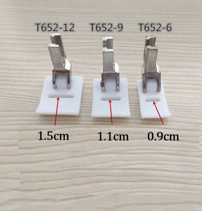 

T652 Пластиковая прижимная лапка для 20U и 1530 зигзагообразной машины 6 мм 9 мм 12 мм Универсальная швейная лапка Аксессуар