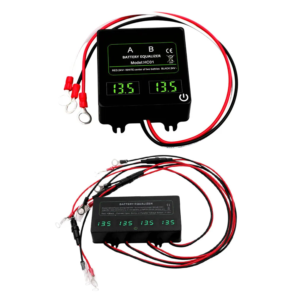 

1pc HC01 HC02 Battery Balancer With Touch Switch Battery Equalizer Battery Voltage Balancer Easy To Use