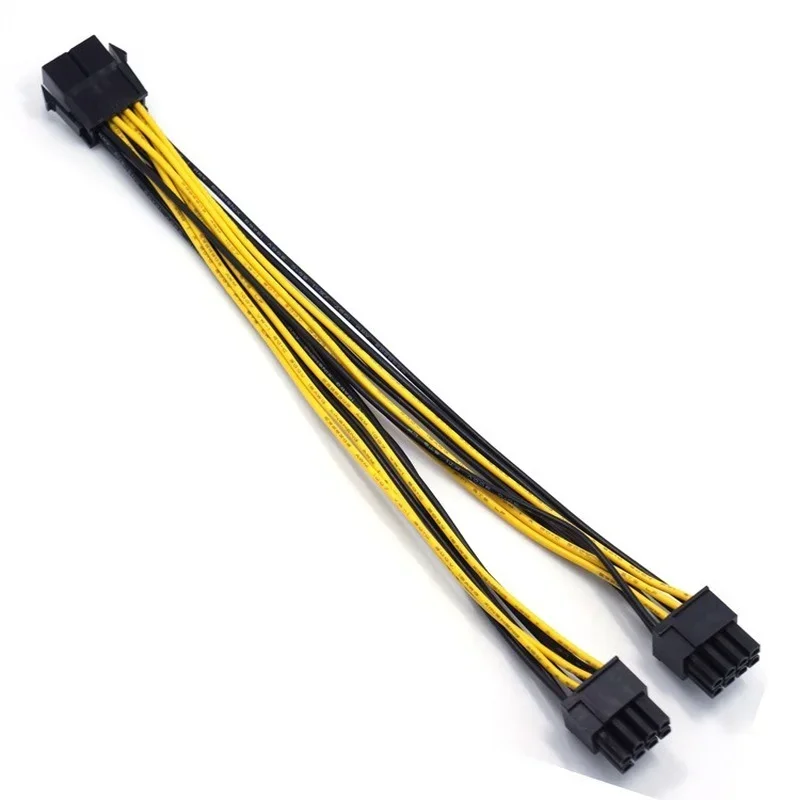 1007 18AWG 22cm CPU Interface To Video Card Power Line 8pin To Dual 8pin, 8pin To Dual 6 + 2pin