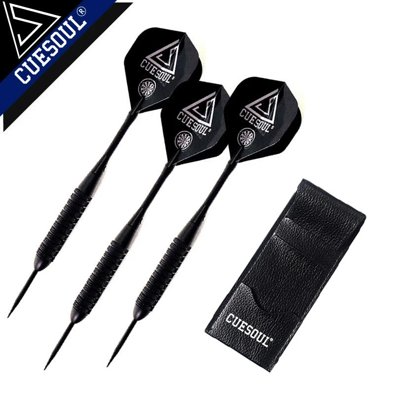 CUESOUL 24g 3pcs Steel Darts With Black Copper Darts Barrel And Aluminum Shafts