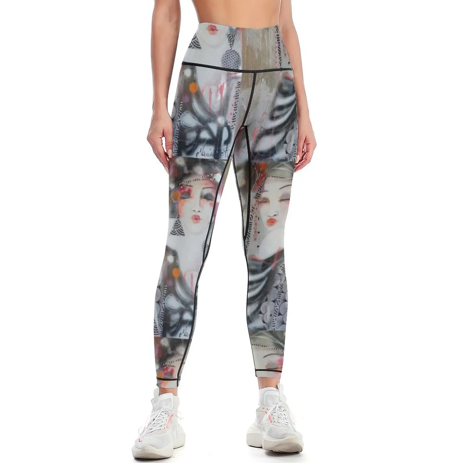 

Geisha-Street Art "Les Twins" Leggings sportswear for gym sportswear woman gym 2024 Womens Leggings