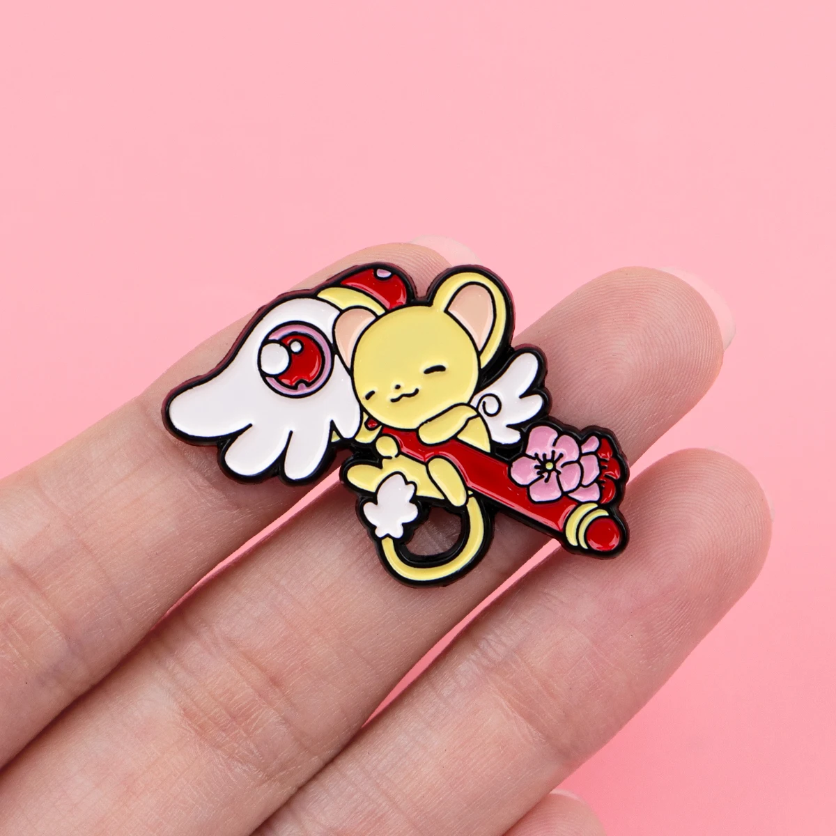 かわいい猫エナメルピン漫画少女ブローチバックパック用バッジジ - Embroidery Illustration のレビューと価格