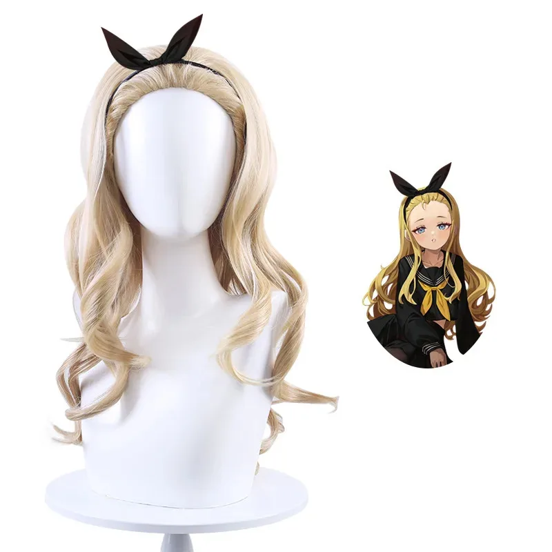 AAA 2025 Anime Lycoris Recoil Kurumi Walnuss Cosplay Kostüm Perücke Weiß Gelb Hoodie Kopfbedeckung LycoReco Outfit Hacker Mädchen Mit Kapuze
