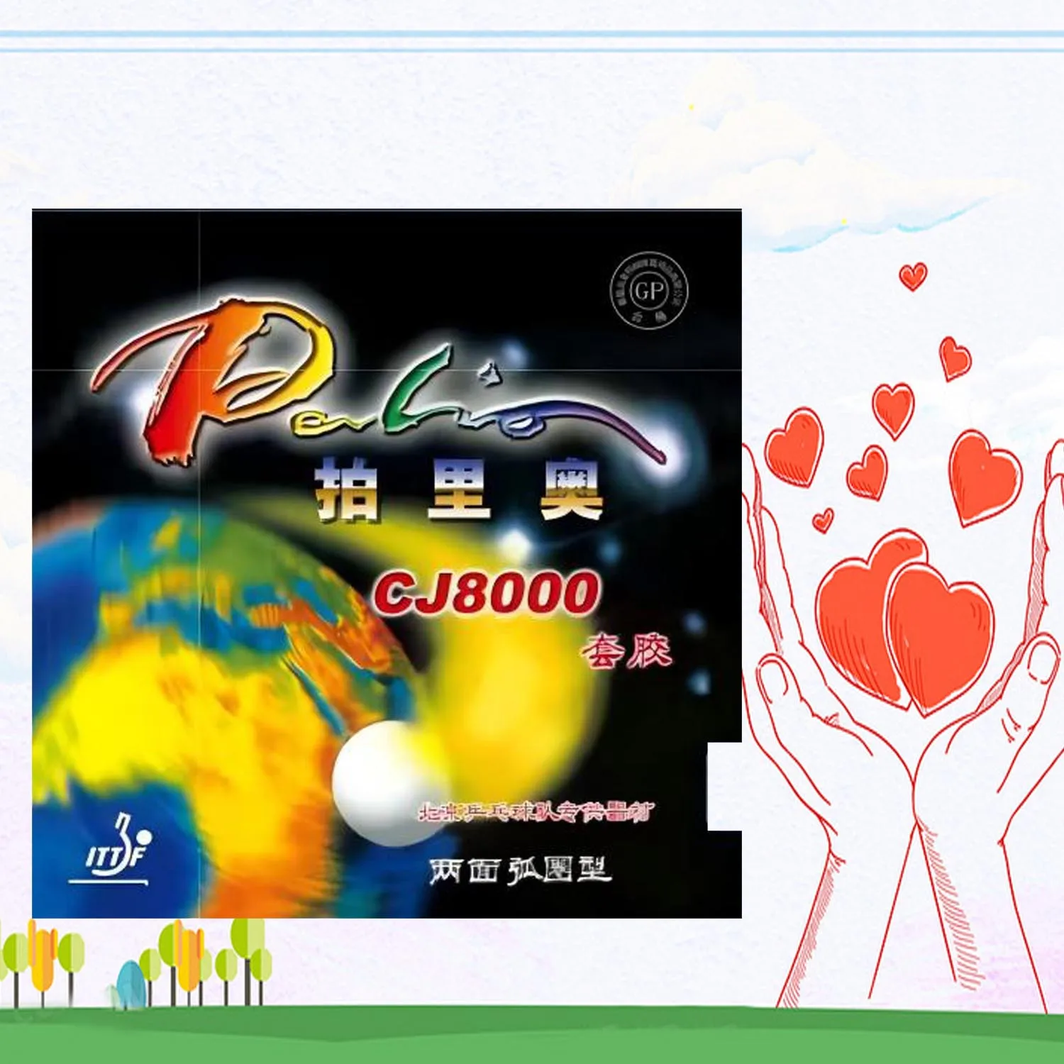 

Palio CJ8000 Pips-In Table Tennis PingPong Rubber with Sponge Hardness 36-38 CJ8000