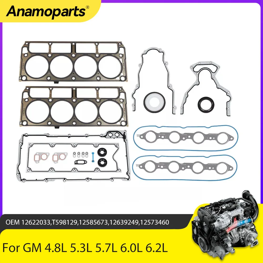 

Engine Parts Cylinder Head Gasket Set Kit Fit 4.8 5.3 5.7 L For GM Chevrolet Silverado LS1 LS6 LQ4 LQ9 4.8L 5.3L 5.7L V8 Gas