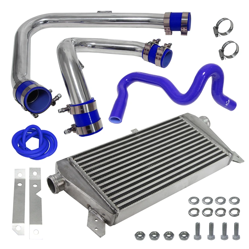 Front Mount Intercooler Kit for VW PASSAT AUDI A4 B5 1.8T 96-01 FMIC Blue / Black / Red