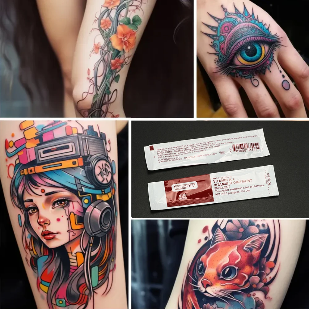 10/30/50 قطعة كريم العناية اللاحقة بالوشم ، كريم وشم زبدة الوشم A & D لتوريد الوشم على الوشم