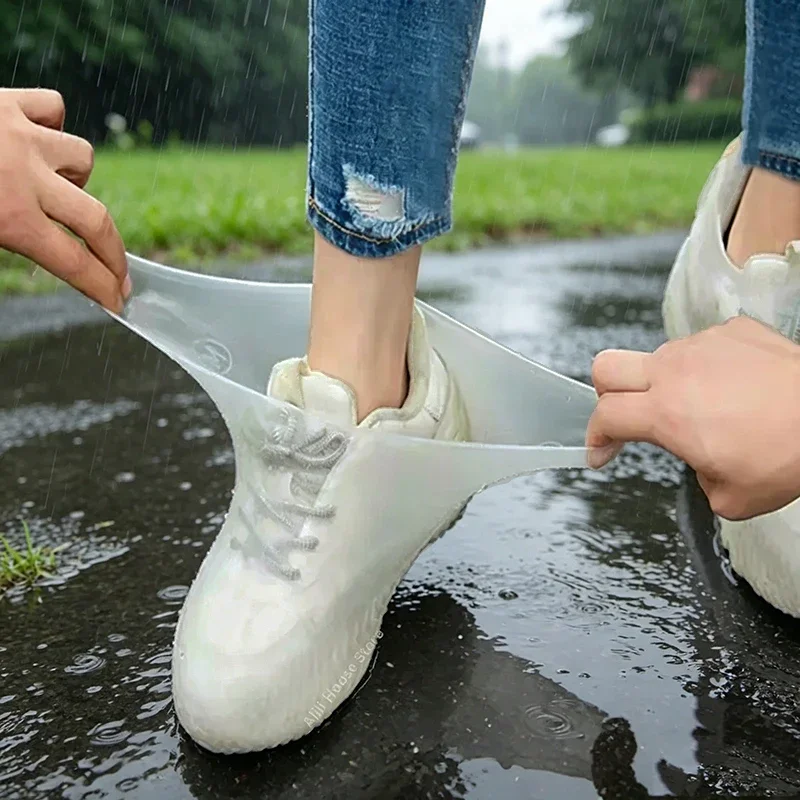 Rubber Rain Boots Rain Shoe Cover for Shoes Silicone Rain Boots Covers Protector Waterproof Footwear Covers