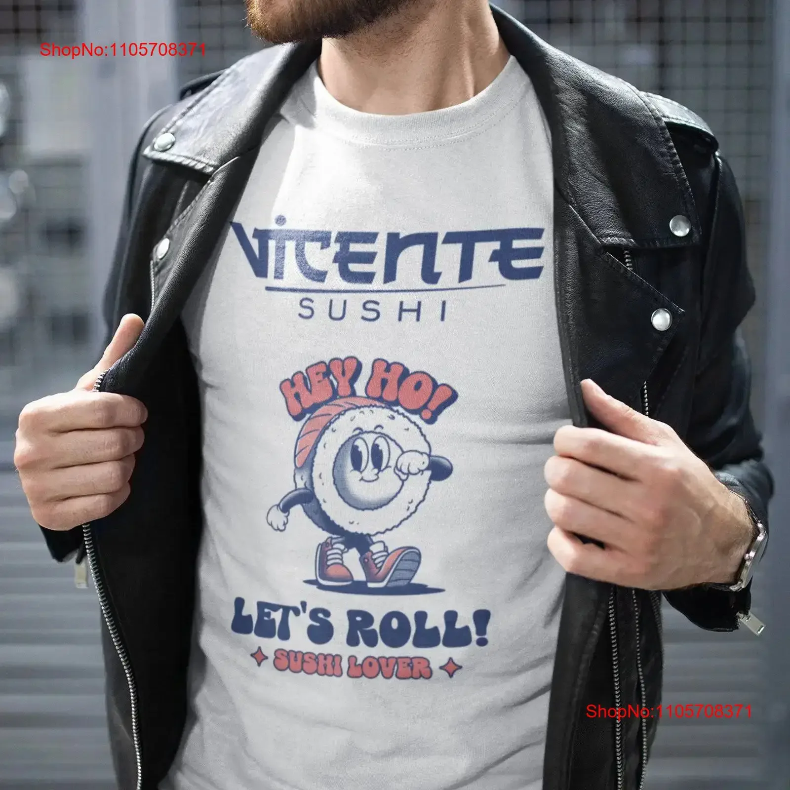 Vicente Sushi Special Edition T-Shirt Japanische Küche HeyHo Let's Roll Vintage Washed Fashion Stylisch Dehnbar Atmungsaktiv