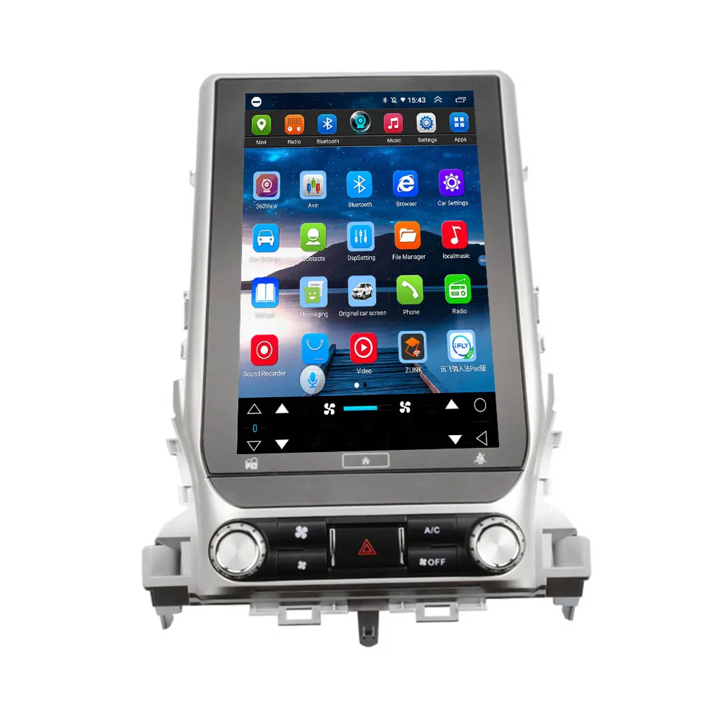 For Toyota Land Cruiser 200 LC200 2016 - 2019 Tesla Style Car Radio Android Multimedia Player Head Unit Auto Stereo GPS Carplay