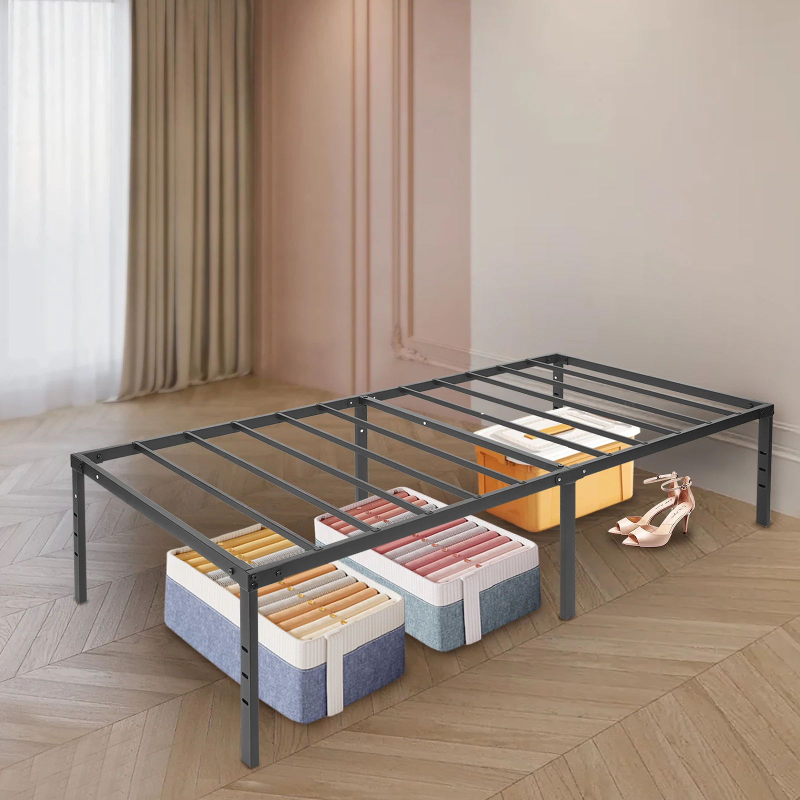 Platform Bed Frame High Bed Frame High Platform Bed Frame Can Be Used for Camping At Home Short Trips