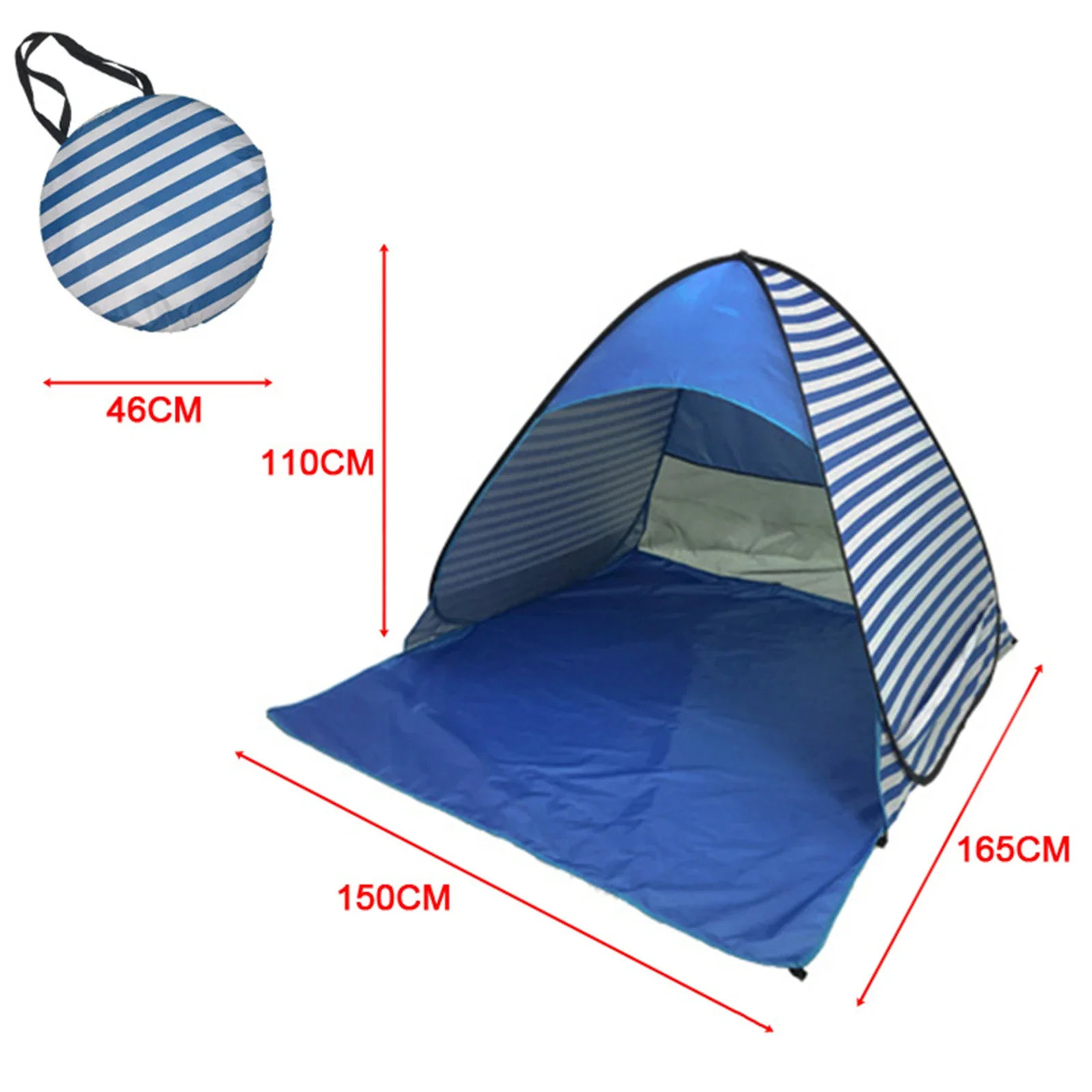 

1 Pc Beach Tent Full Automatic Tent UV Protection Sunshade Waterproof Silver Coated 150cm*165cm*110cm Camping Fishing Tent