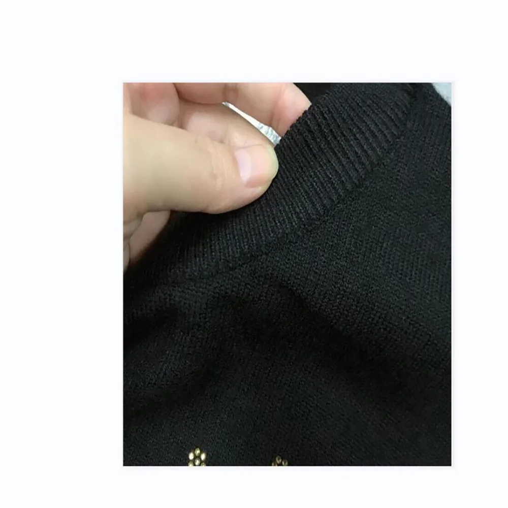 Lässige Modedesigner Strass Pullover Pullover Streetwear Herrenbekleidung