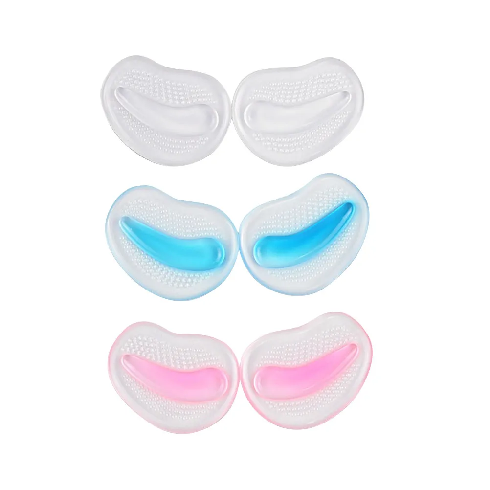 

3Pairs Foot Care Insoles Silicone Half Insoles for Women Cushioned High Heel Inserts Lightweight Portable Daily Use Shoe Pads