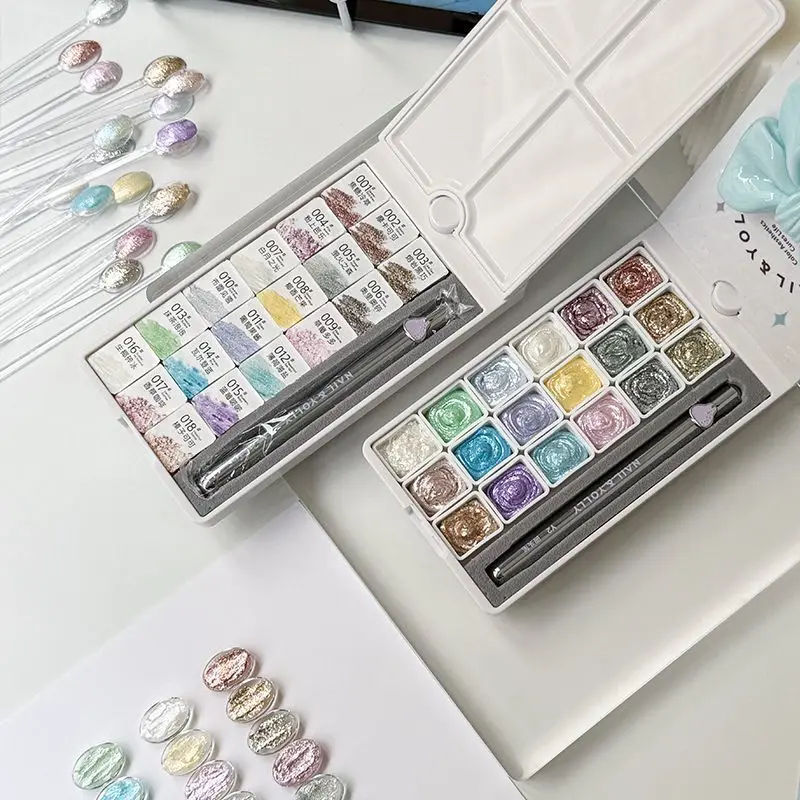 

18Colors Bright Fairy Powder Cream Nail Solid Pigment Texture Gel Nail Material Aurora Chrome Glitter Paste Charm for Manicure