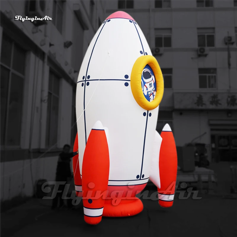5m Large Inflatable Rocket Model Air Blow Up Replica Of Spaceship For Event