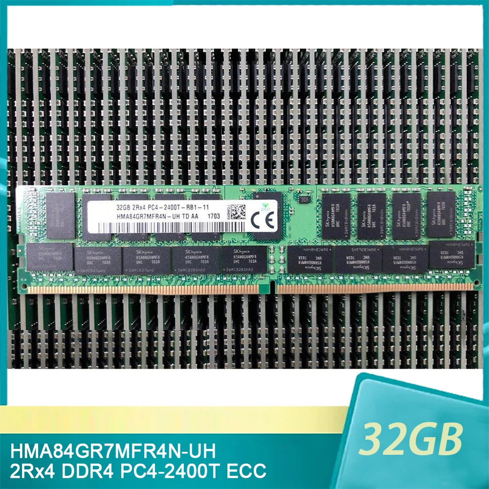 

1 Pcs RAM HMA84GR7MFR4N-UH 32GB 32G 2Rx4 DDR4 PC4-2400T ECC Server Memory