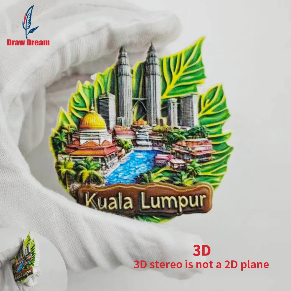 Home Decor Kuala Lumpur - 1Pc Kuala Lumpur Creative 3D Embossed