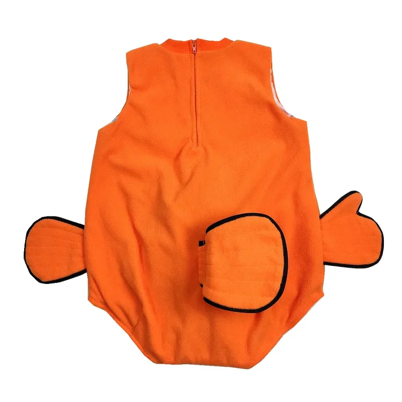 Animal actuando divertido disfraz de Halloween mameluco vestido pequeño lindo pez NEMO niños pequeños Cosplay