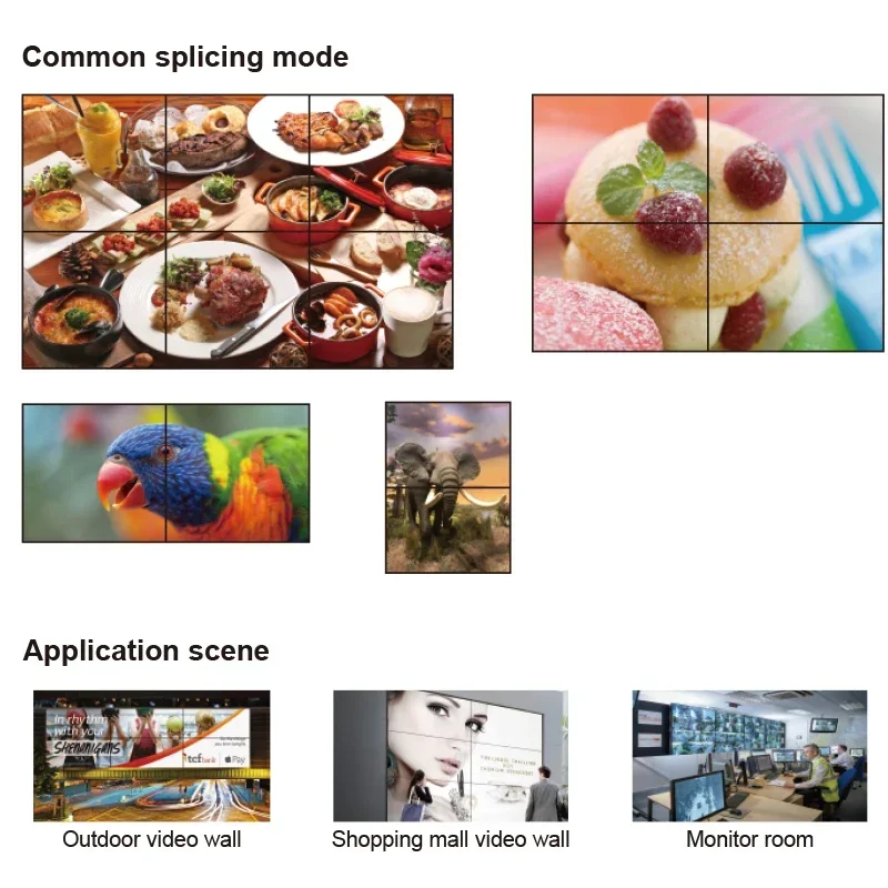 Controller da parete video HDMI 4K 2x3 2x2 1x4 HDMI Wall 6 Schermo Video Processore di cucitura a parete Giuntatrice TV per 6 TV Display di giunzione