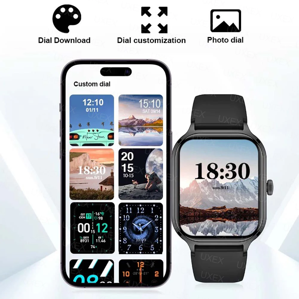 2025 neue 8in1 Mode Smartwatch Männer 2,01 HD Bluetooth Anruf Gesundheit Tracking Benutzerdefinierte Foto Für Sie GTS Smart Uhren Frauen klassische