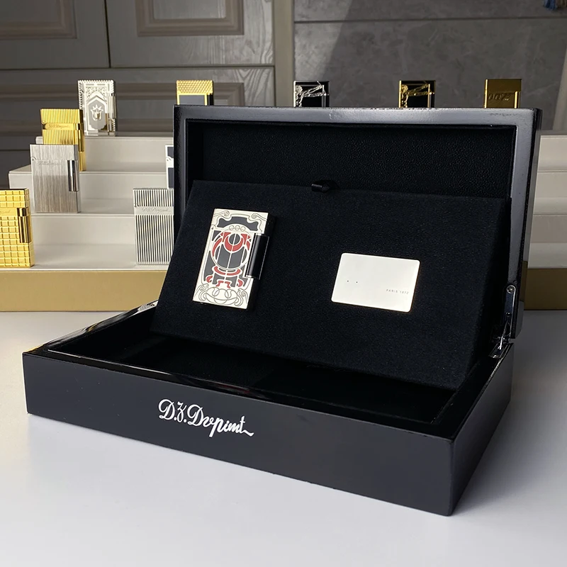 

New commemorative edition single and double flame luxury lighter Ping Sound natural paint cigarette smoking butane lighter 18050