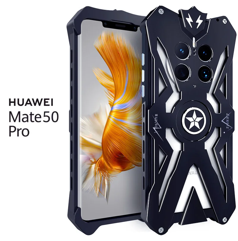 

New Metal Steel Machinery Thor Heavy Duty Armor Aluminum Phone For Huawei Mate 50 Mate50 Pro CASE Cover